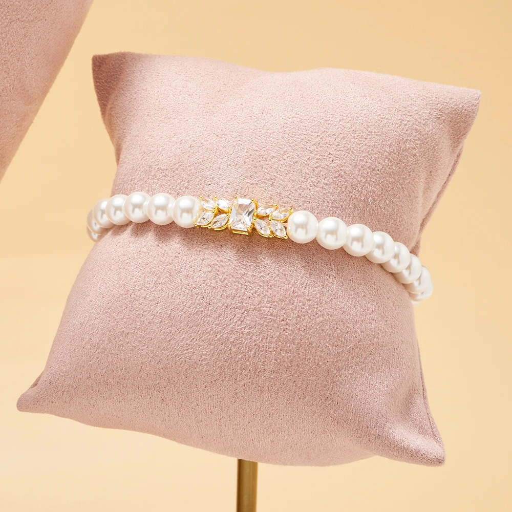 TIRIM Womens Pearl Necklace Set Cubic Zirconia Jewelry Set Dubai Dinner Set Party Engagement Handmade Jewelry Accessories 241031