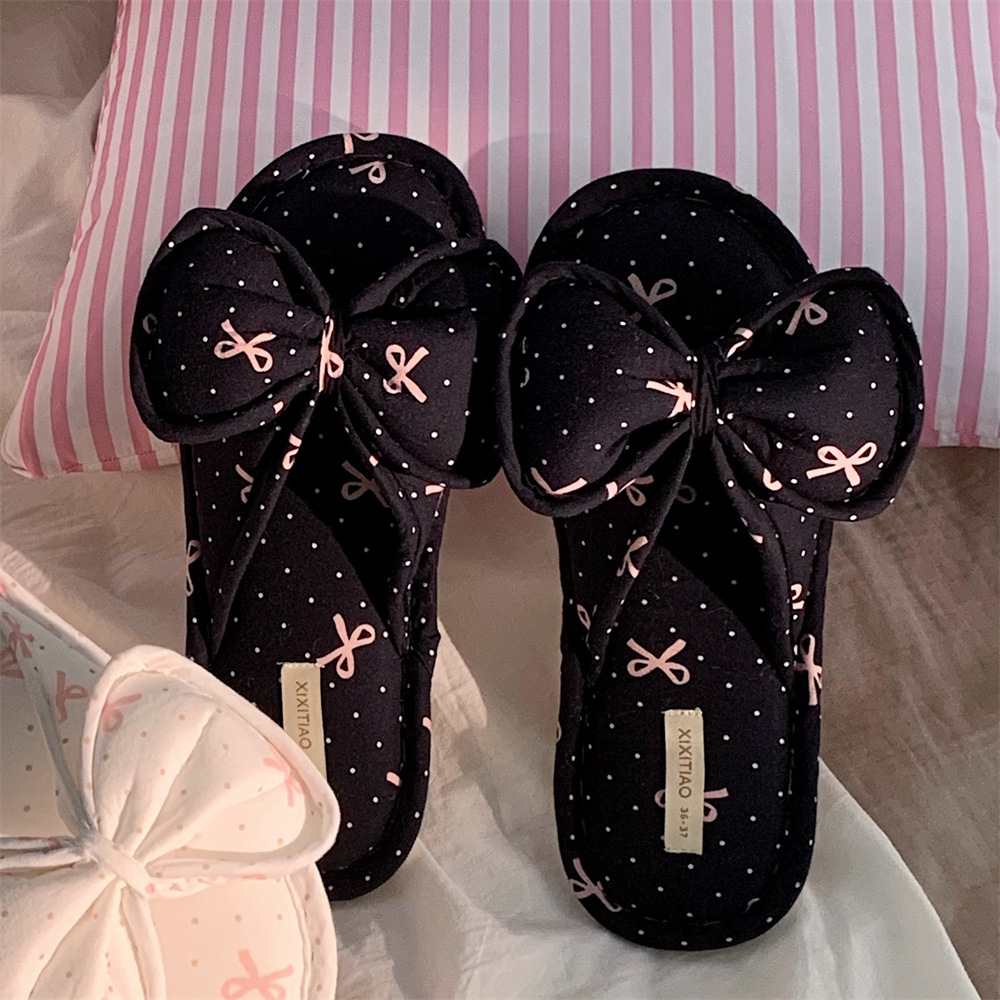 Slippers Summer Bow New fashion Girl Heart Family Bathroom non-slip Cool slippers with foot double strap cool slippers