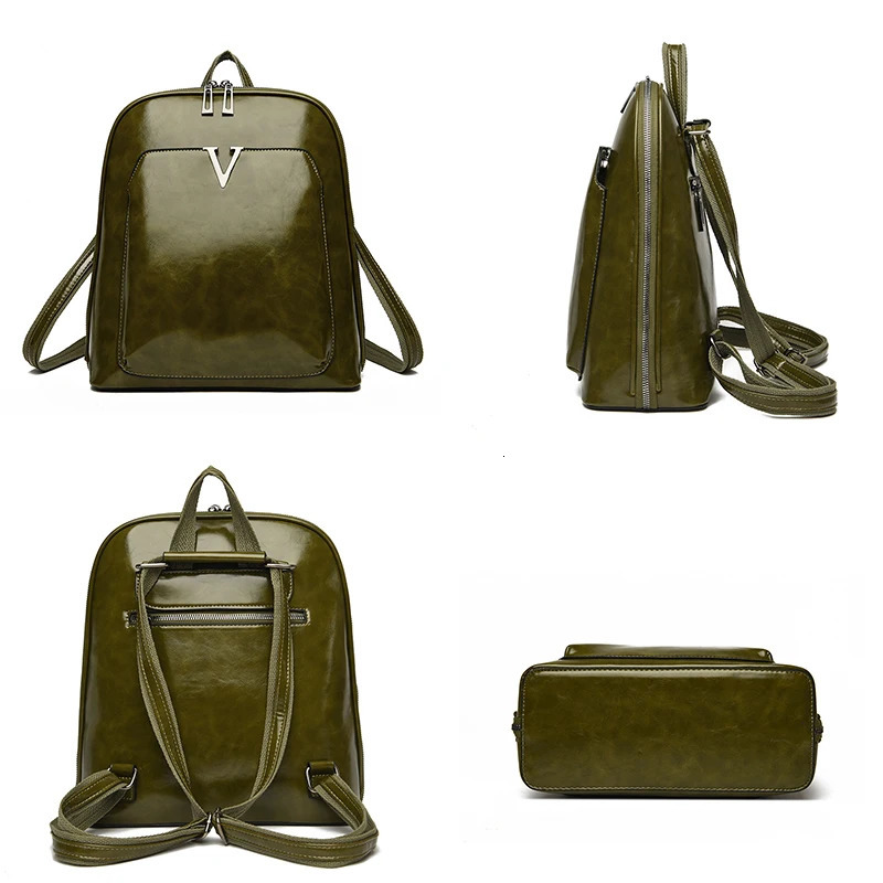 Women Leather Backpacks High Quality Female Vintage For Girls Capacity Travel Backpack Ladies Sac A Dos 241029