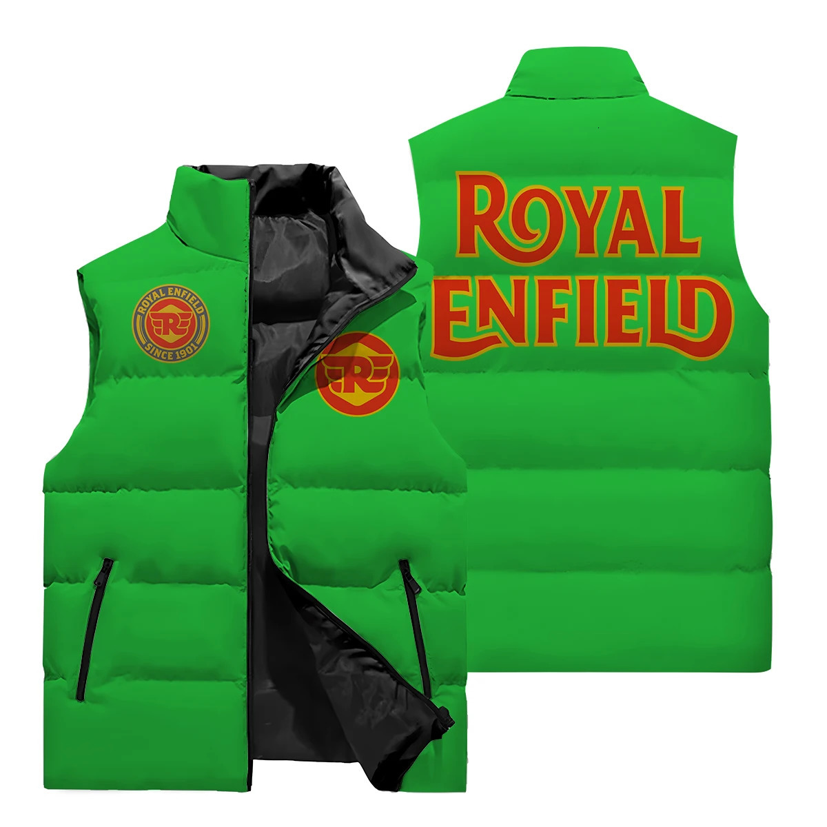 Oversized jacket down vest sleeveless zipper coat winter mens fashionable and warm thick stand up collar dow 241024