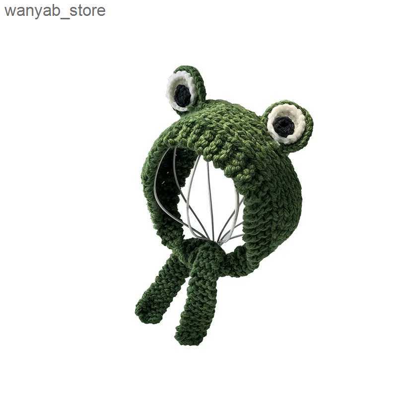 Wide Brim Hats Bucket Hats Winter Skullies Cute Women Frog Hat Crochet Knitted Hat Costume Beanie Hats Cap Women Gift Hip-hop Cap Photography Prop Par
