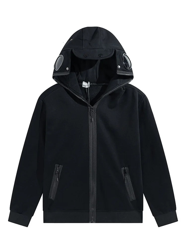 Autumn Mens Sunglasses Hoodie Jacket Casual Fashion High Street Loose Spliced Sports Coats Unisex Y2k Vintage Outerwear 241031