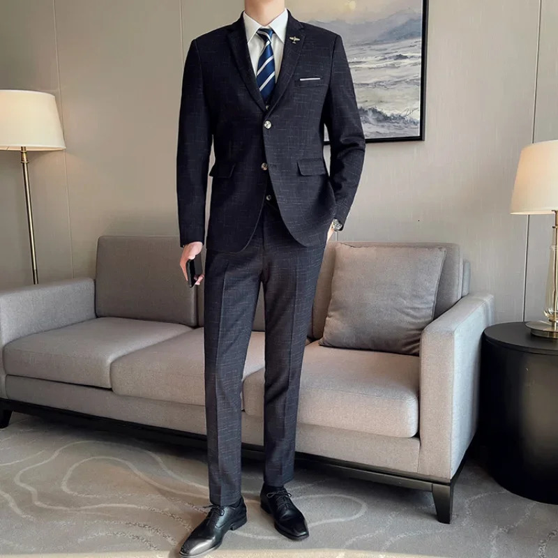 High Quality Mens Wedding Suit suit Vest Trousers Fashion Business Professional Man Groom 32 Piece Set 241031