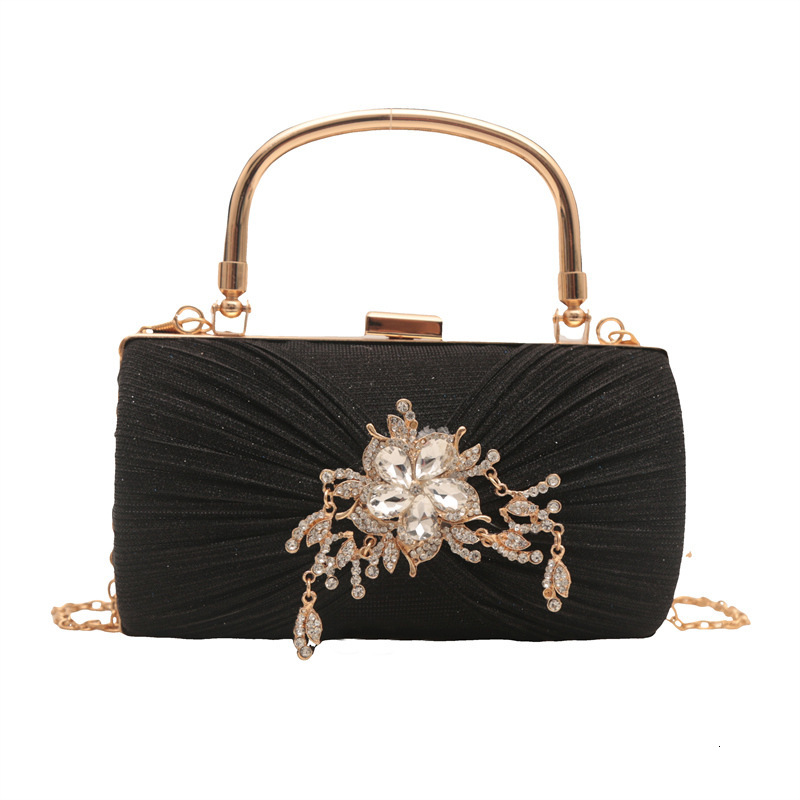 New fashion diamond studded pleated skirt handbag, socialite dinner bag, fashion chain single shoulder crossbody bag