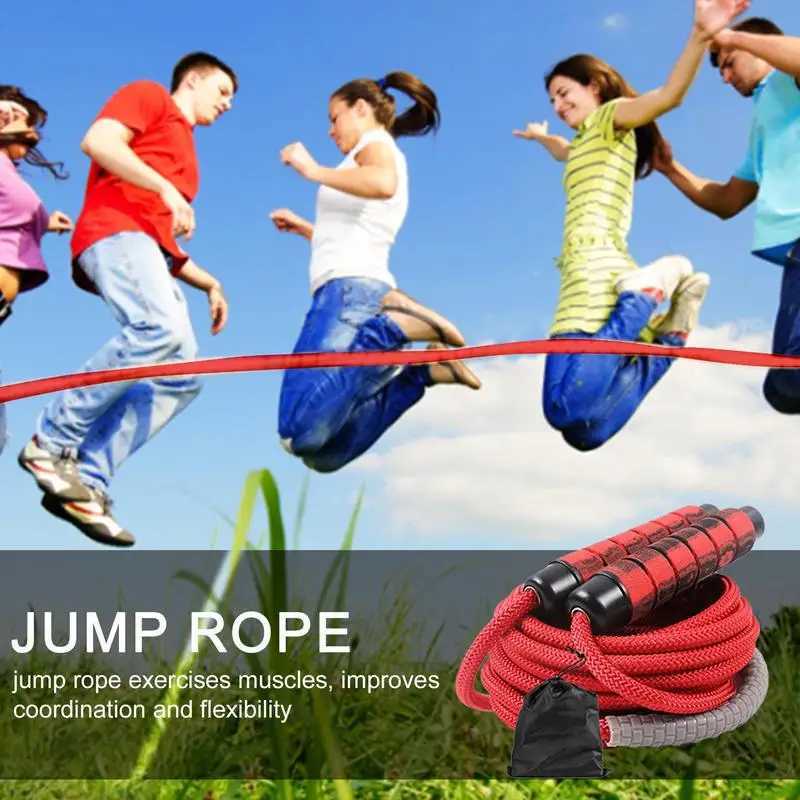 Sports skipping rope sports skipping rope adjustable skipping rope strapless ergonomic manual team skipping ropeW241101