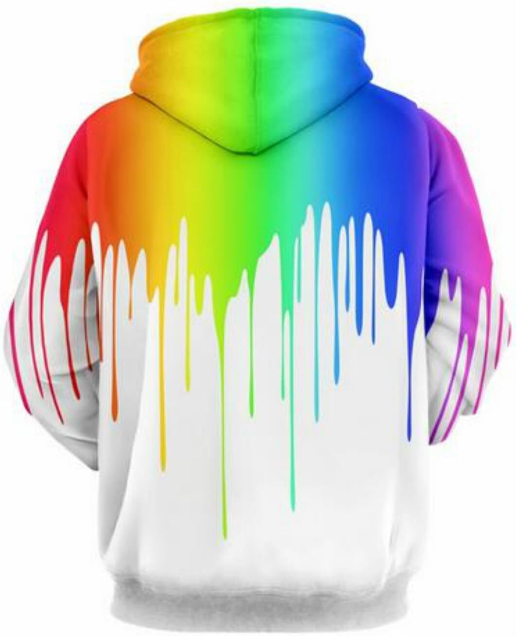 Hoodie for Mens Womens Mens 3D Printed Rainbow Watercolor Paint Long Sleeve Hoodie Pullover Sweatshirt Graphic Hoodies sweatshirt color
