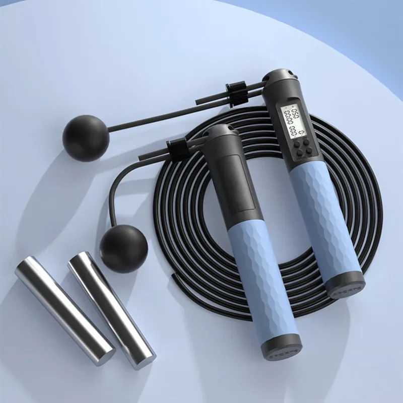 Weight loss skipping rope intelligent counting skipping rope steel wire skipping rope for gym exercise portable fitness equipmentW241101