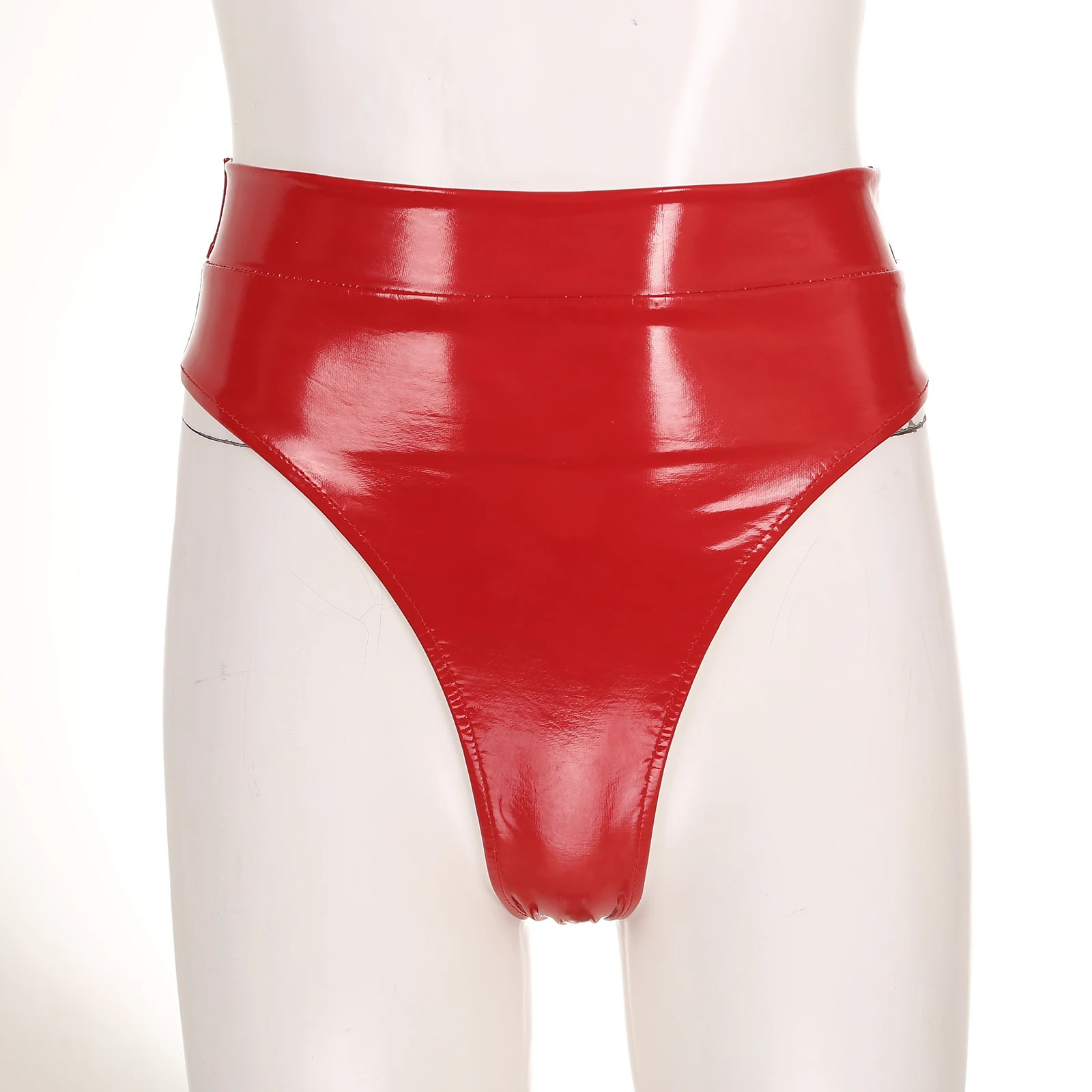 Patent Leather Bikini Lingerie Set Womens Sexy Wetlook Bra TopBack Buckle Briefs Underwear Latex Pole Dancing Party Clubwear 241031