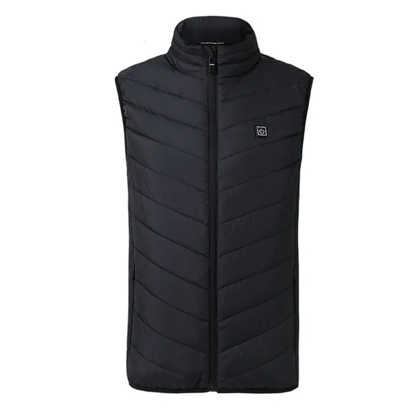 Men USB Infrared 17 Heating Areas Vest Jacket Winter Electric Heated Waistcoat For Sports Hiking Oversized 5XL 241031