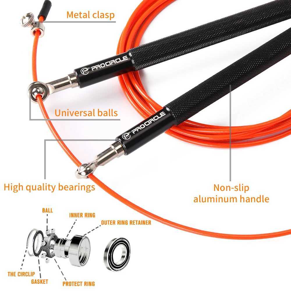 Procirc Speed skipping rope ultra high speed ball bearing skipping rope steel wire skipping rope used for boxing MMA gym fitness trainingW241101