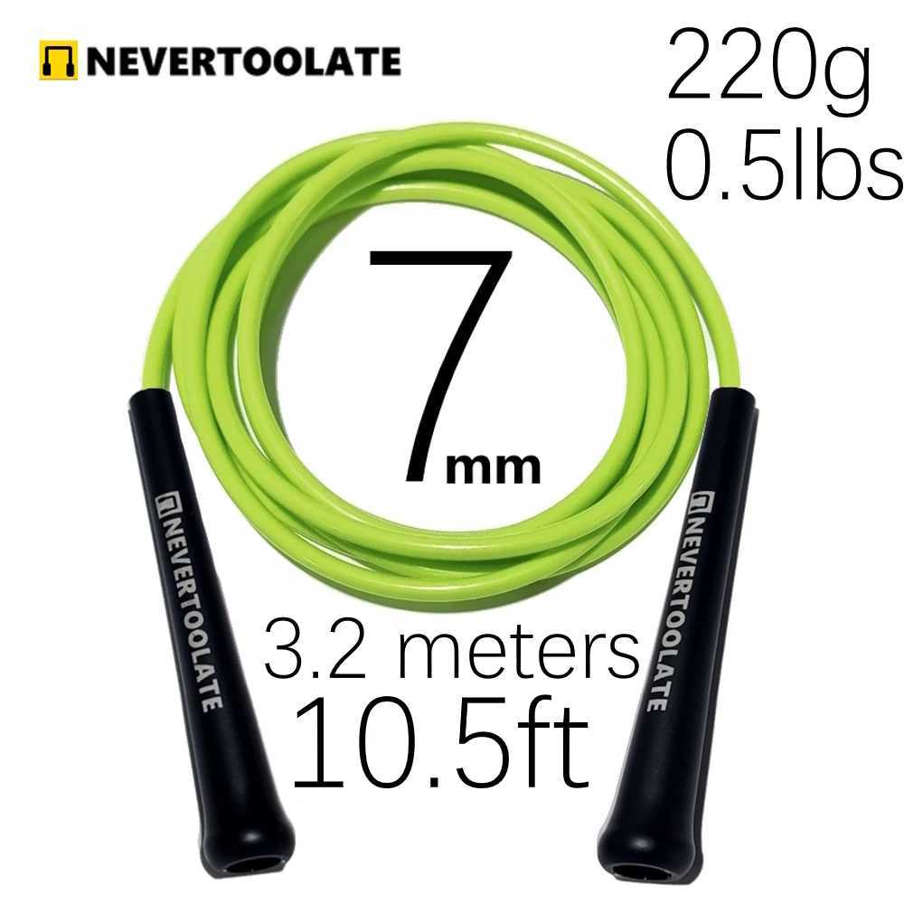 Extra long 3.2-meter rope with a length of 7mm PVC 15.5cm long hand 220g heavy-duty crossfit cross rope hiit jump ropeW241101