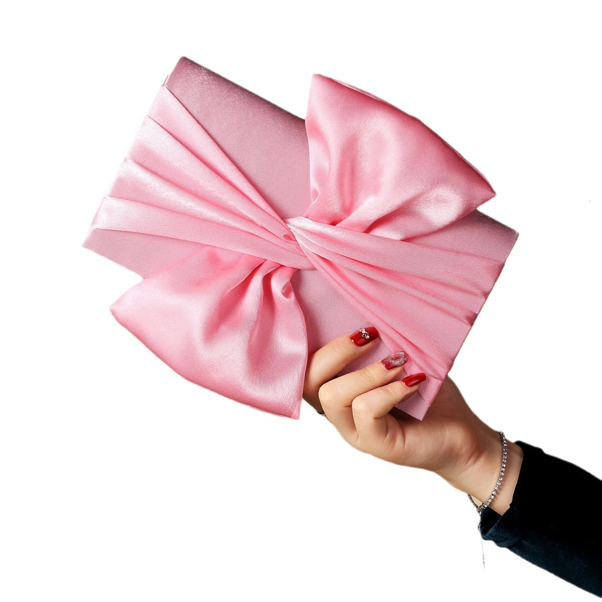 New designer pure classic color dinner bow slanted bride dinner gift bag dance party
