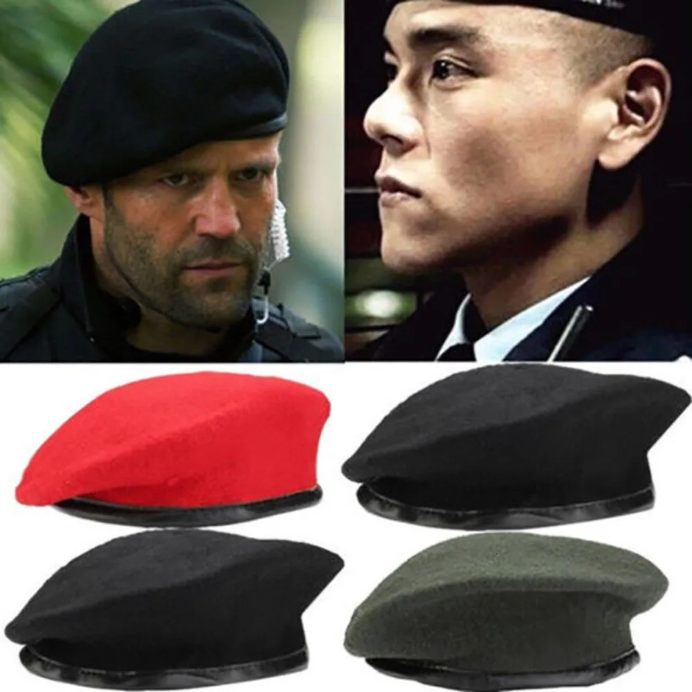 Unisex Berets Hat High Quality French Style Wool Beret Uniform Cap for Men Women 1 Pcs 241031