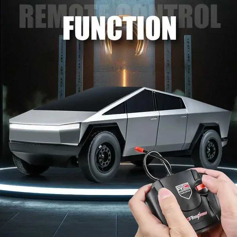Rechargeable toy car remote control four-way remote control car Tesla anti fall network pickup boy toy gift X241101