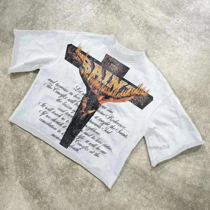 Men's T Shirts Y2K Vintage Clothing Retro Classic Graphic Printed Loose Short Sleeve Harajuku Gothic Casual Oversized Cotton Shirt Men Women