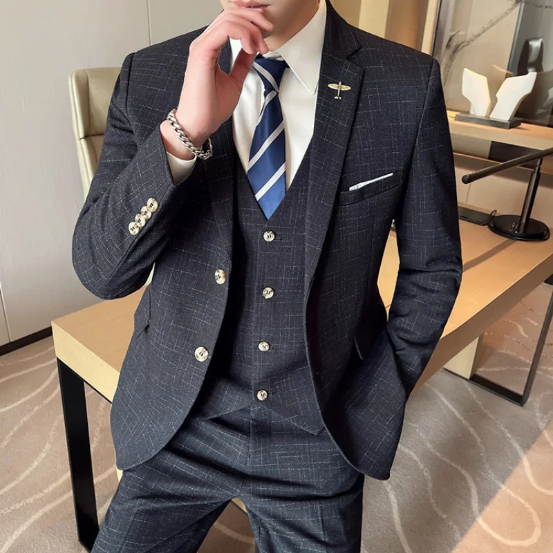 High Quality Mens Wedding Suit suit Vest Trousers Fashion Business Professional Man Groom 32 Piece Set 241031