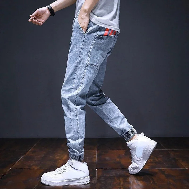 Trousers Harem Oversize Jeans For Men Tapered Male Cowboy Pants With Pockets Comfortable Washed Autumn Clothing 2024 Trend Xs 241024
