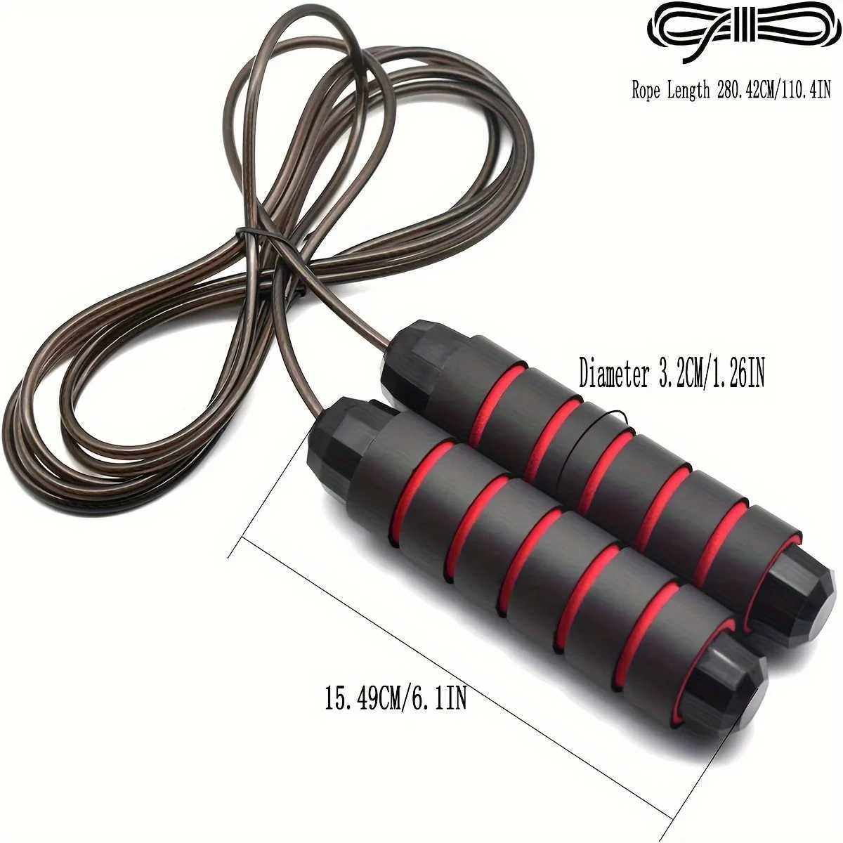 1 ski rope adjustable skipping rope used for aerobic exercise speed training weight loss fitnessW241101