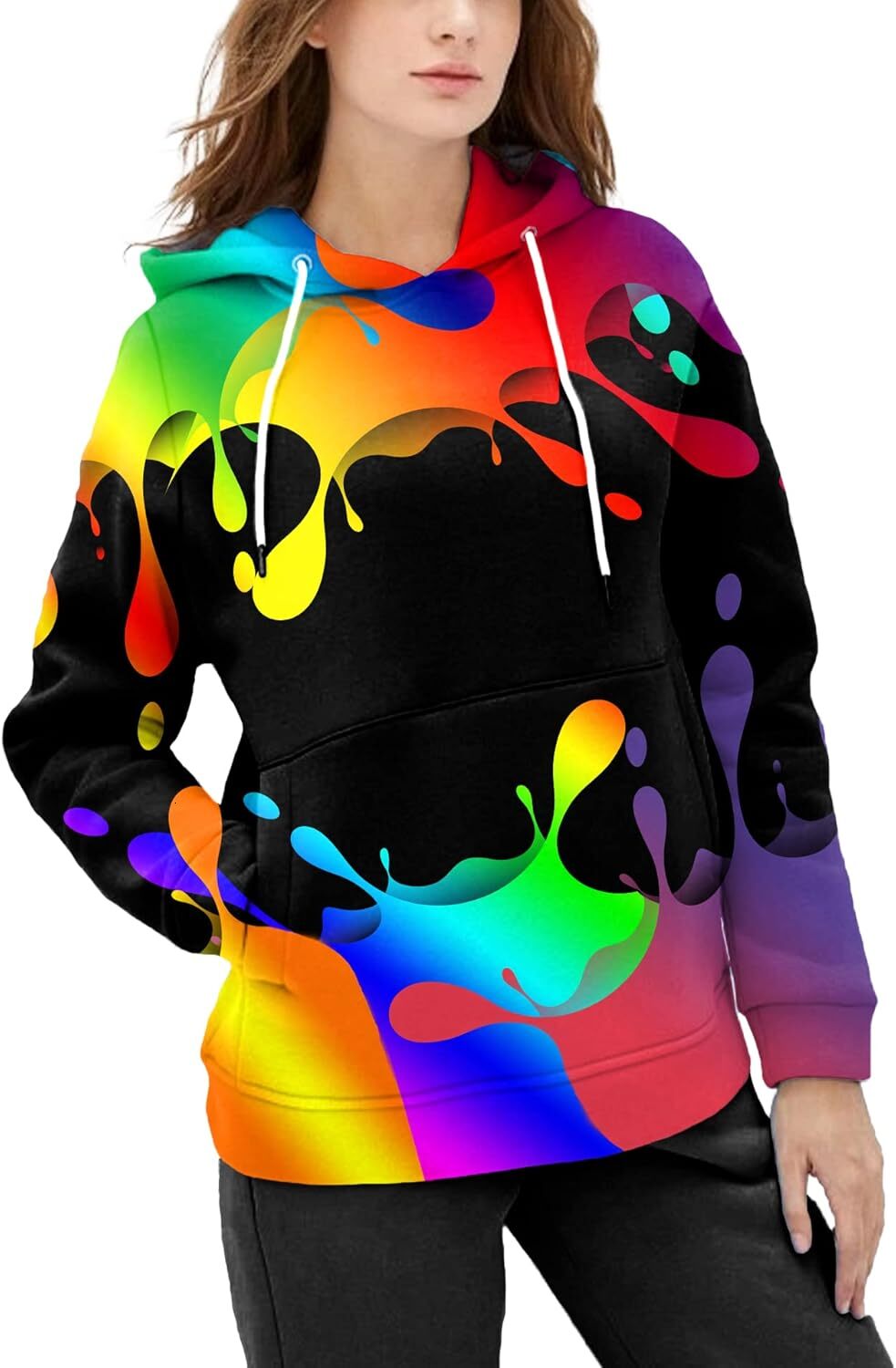 Hoodie for Mens Womens Unisex Realistic 3D Print Galaxy Pullover Hooded Sweatshirt Hoodies with Big Pockets Graphic Hoodies sweatshirt Trendy Warmth