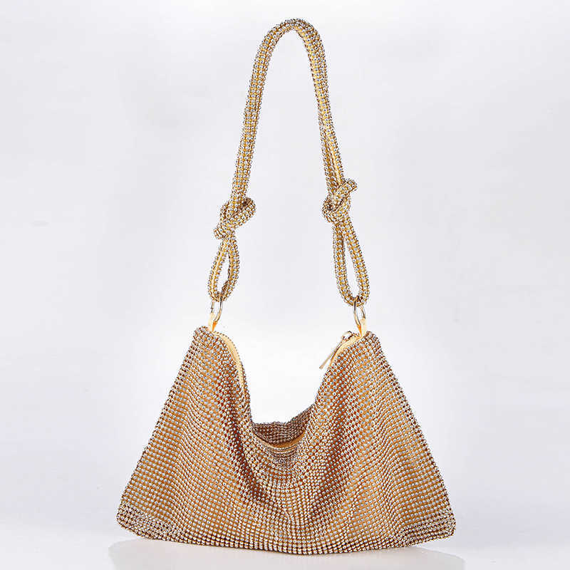 CMM High Brightness Handbag Metal Studded Diamond Dinner Bag Large Capacity Mommy and Lady Bag