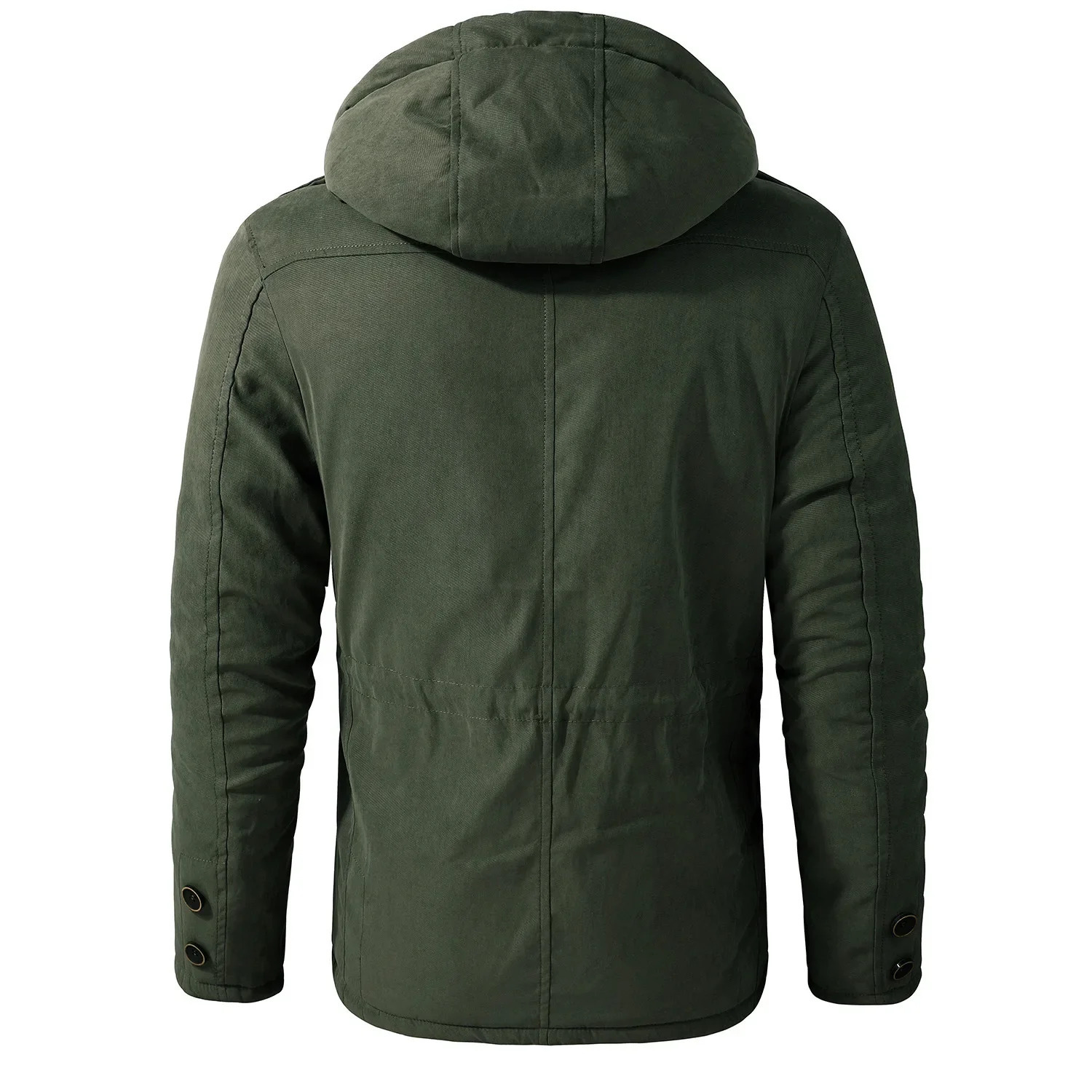 Winter Fleece Parkas Men Warm Windproof Jackets Thick Hooded Parka Coat Mens Fur Linner Outerwear Casual Cotton Padded Jacket 241024