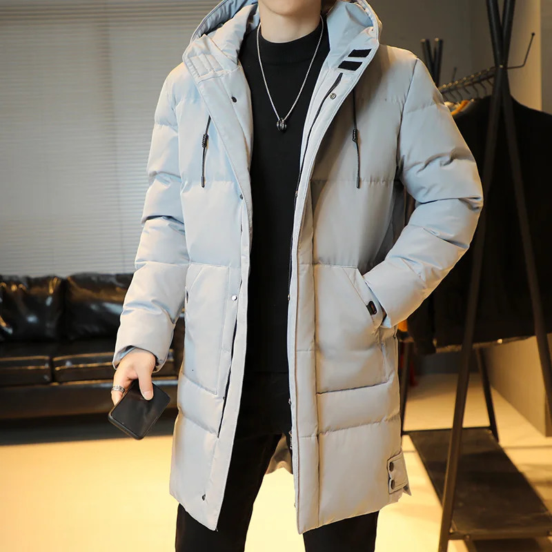 Winter Mens Long Parka Warm Jacket Fleece Liner Hooded Windbreaker Coat Thick Cotton Padded Thermal Parkas Plus SIze 8XL 241029