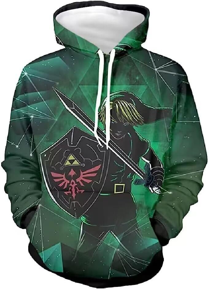 Hoodie for Mens Womens Link Hoodie Cosplay Costume Hooded Novelty Pullover Cool fashion Sweatshirt Graphic Hoodies sweatshirt Pullover Long Sleeve