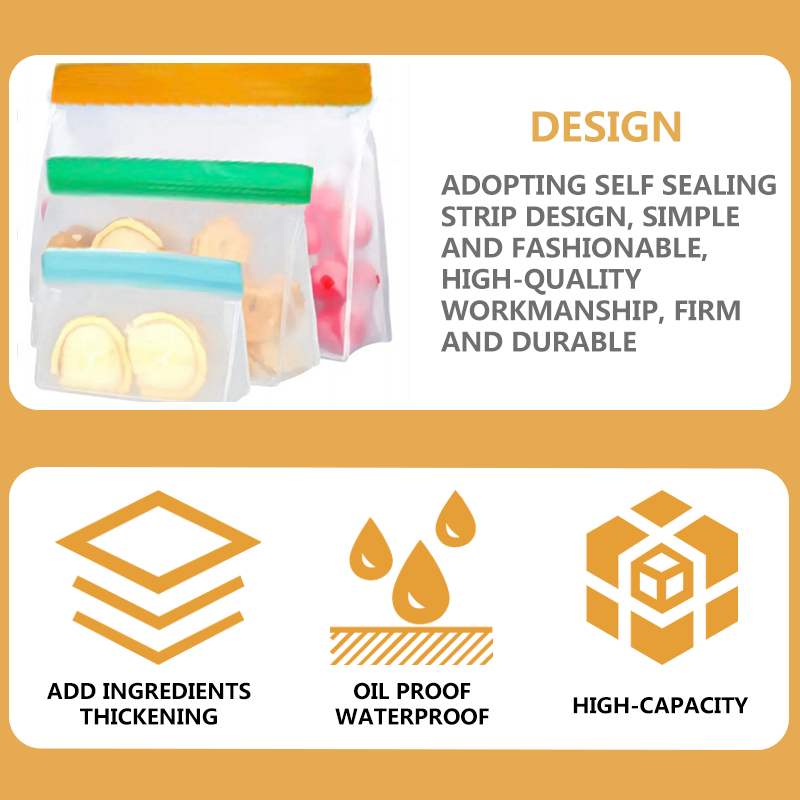 Temu Cross border Foreign Trade Special PEVA Refrigerator Packaging Storage Food Bag Three dimensional Storage Sealed Freshness Bag