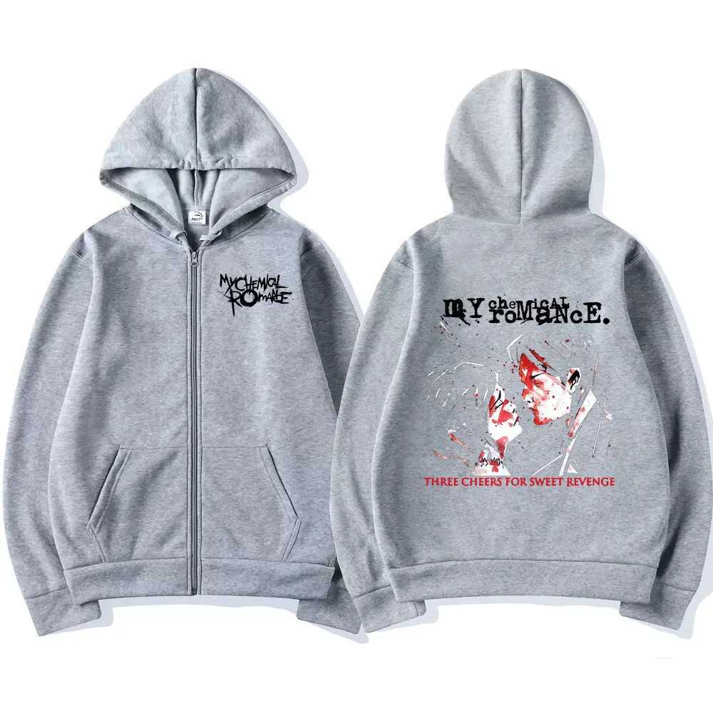 Rock Band My Chemical Romance Mcr Dead Zipper Hoodie Black Parade Punk Emo Zip Up Sweatshirt Men Fashion Vintage Hip Hop Hoodies X250129