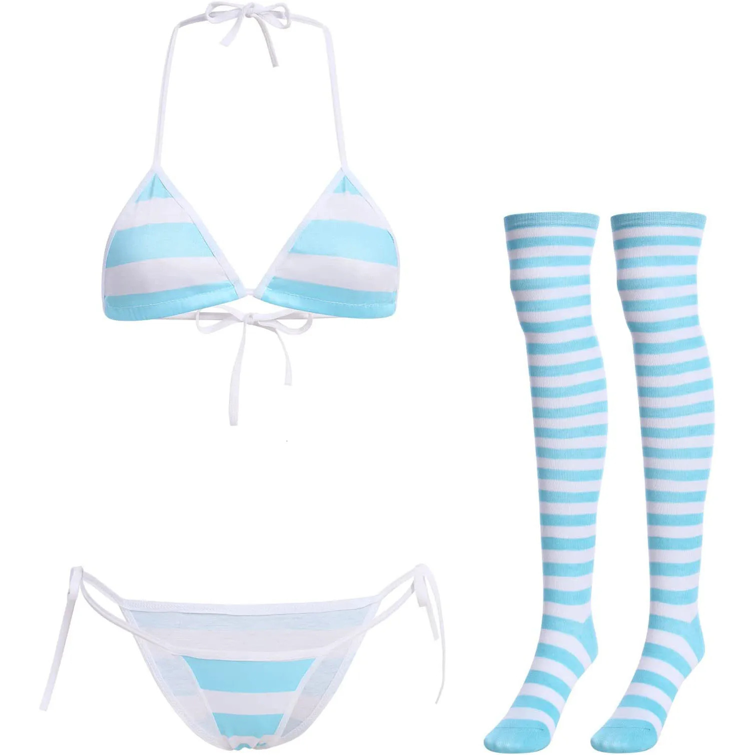 Cute Sexy Anime Lingerie Bra and Panty Set Lolita Cosplay Micro Underwear Suit Kawaii for Women 241031