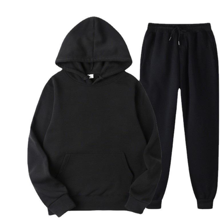 Men Set Fleece Hoodie Pant Thick Warm Tracksuit Sportswear Fashion Backwoods Hooded Track Suits Male Sweatsuit 240911