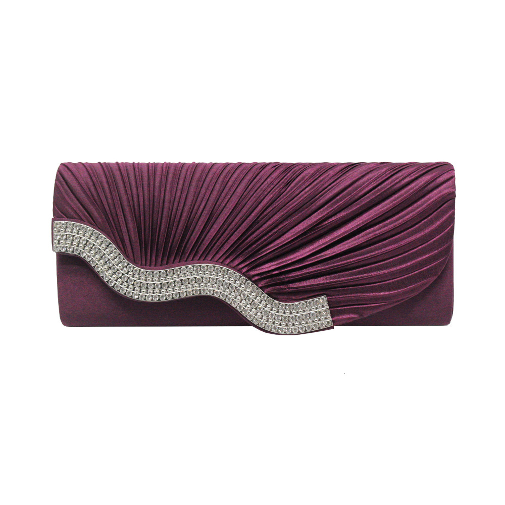 New Diamond Banquet Folding Evening Gift Chain Bag for Women's Handbag