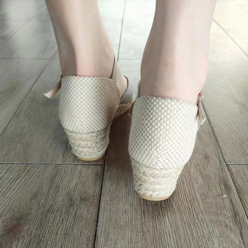 Sandals Women's Espadrilles Wedge-shaped Loafers Closed Toe Clasp Ankle Outdoor Comfort en Sole hurenlakeshoes hurenlakeshoes