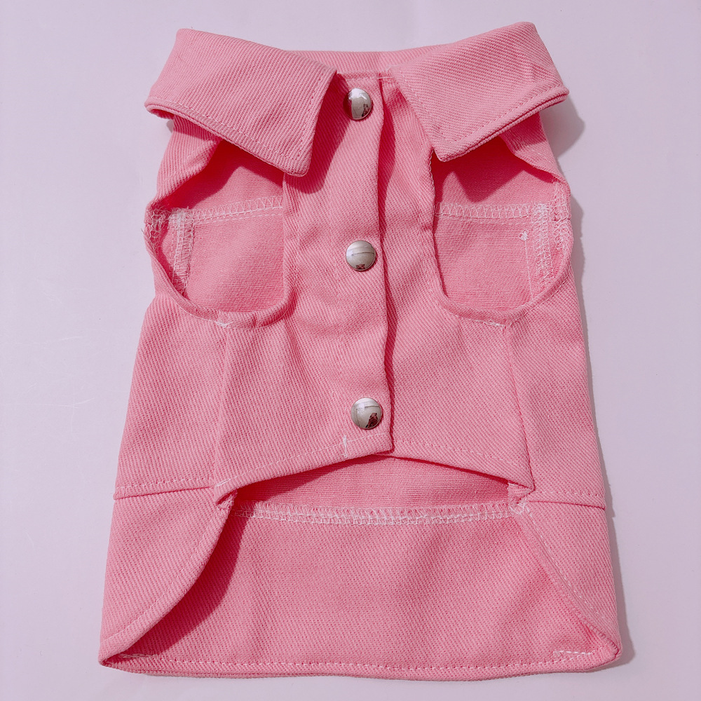 Designer Pet Pink Blue Skirt INS Classic Bears Fighter corgi Dog Cat Denim Couple Dress Vest XS-XXL