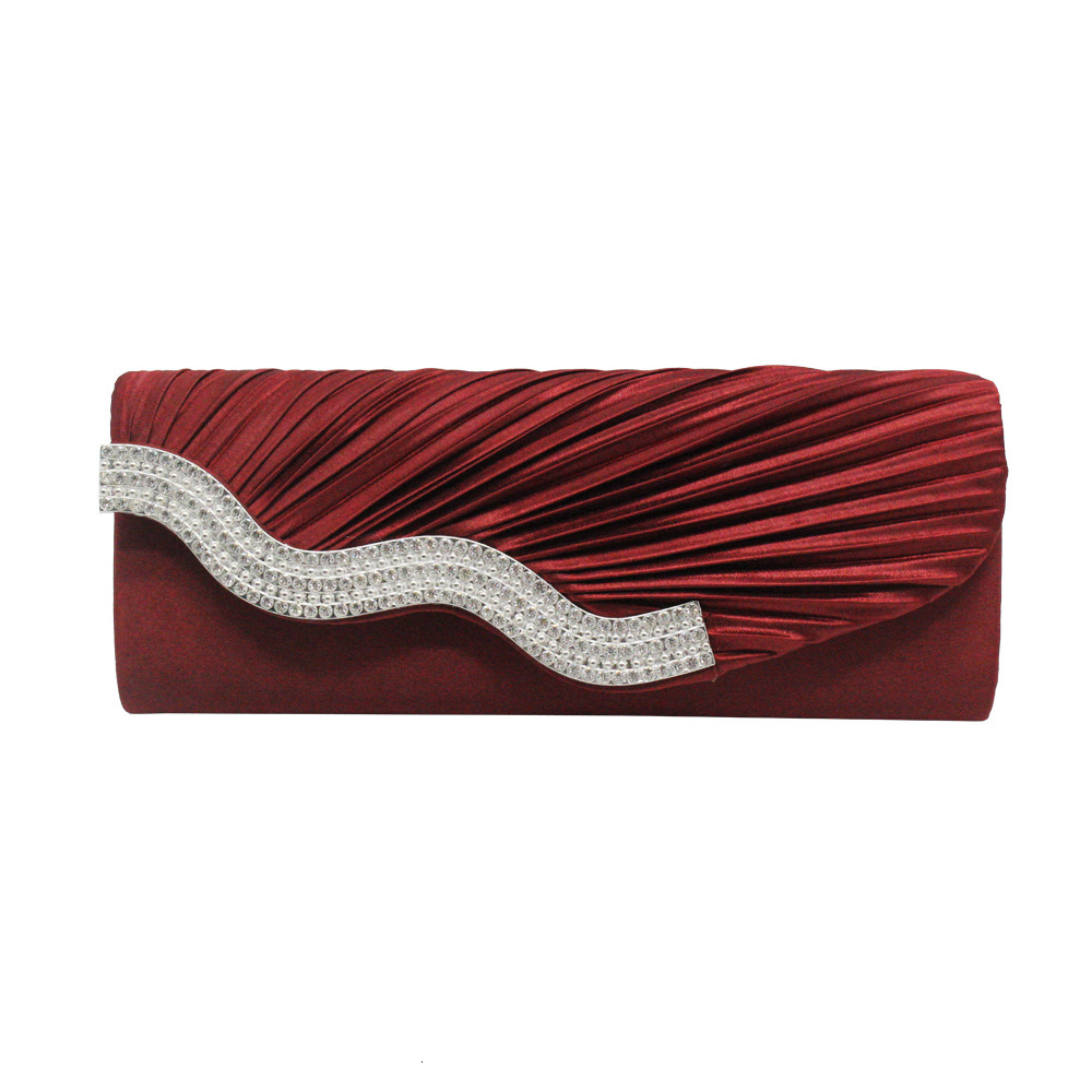 New Diamond Banquet Folding Evening Gift Chain Bag for Women's Handbag