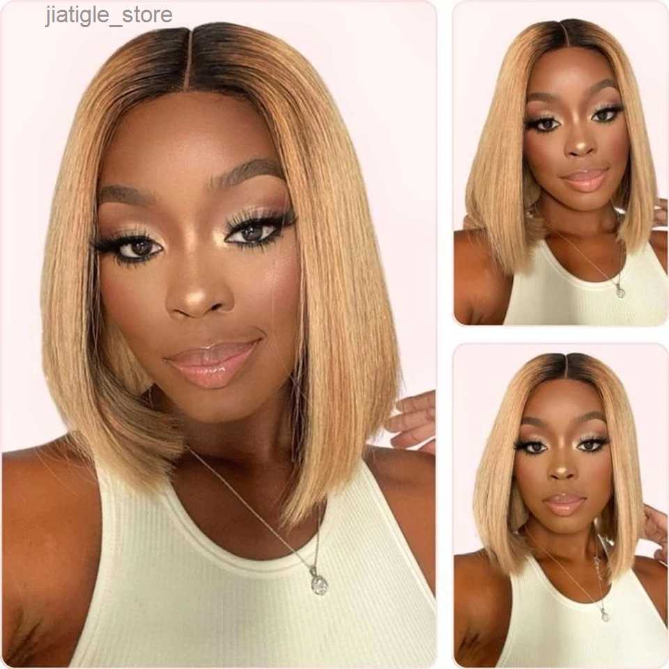 Synthetic Wigs Perruques Cheveux Humains HD Glueless Wig Human Hair Ready To Wear Straight Bob Lace Front Human Hair Wig Glueless Preplucked Y240401
