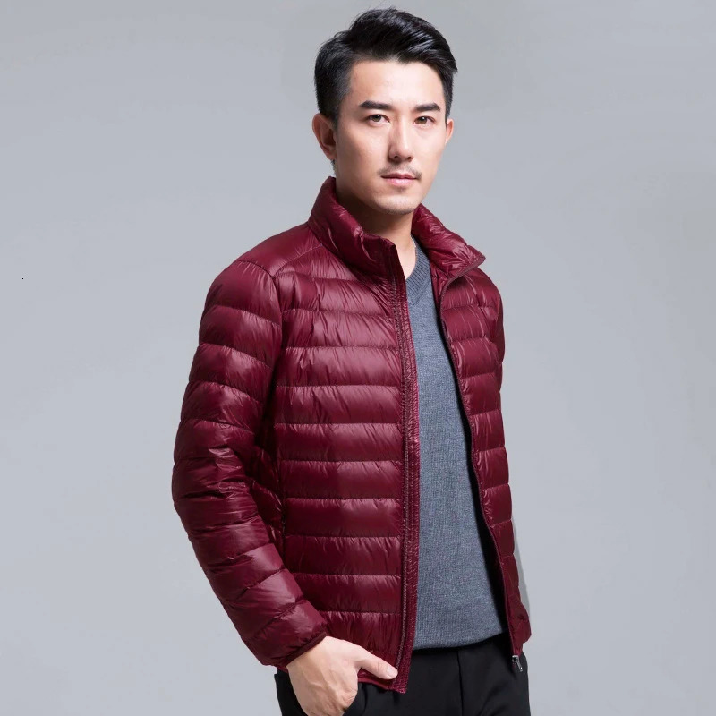 Mens allseason ultralightweight foldable down jacket Large size waterproof windproof breathable hoodie 241024