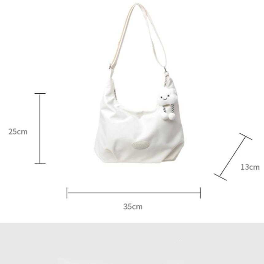 Shoulder Bags Tote Bag Large Capacity Trendy Autumn Simple Solid Color Shoulder Bag Commuting Student Class Fashionable Crossbody Bag 241015