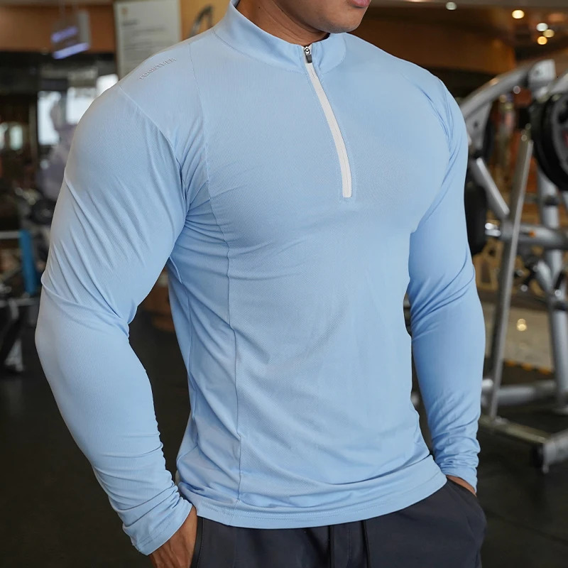 Autumn Compression Long Sleeve Men Running Gym Fitness TShirt Elastic Quick Dry Comfort Sports Bodybuilding Training Shirts 241031