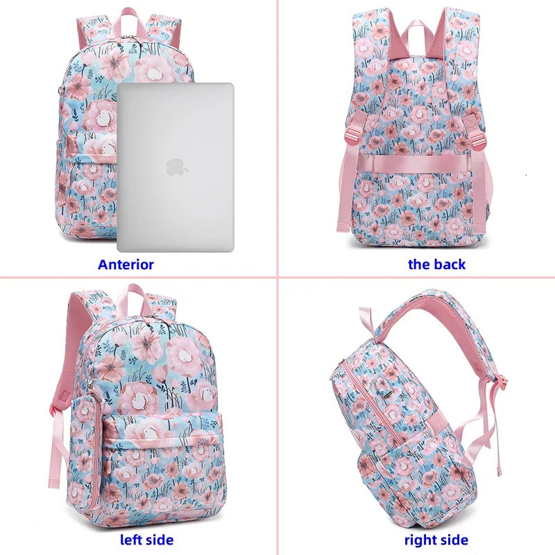 DOXUNGOO Girls Women School Bags College Bookbag Fits 14 Inch Laptop Bag Backpack Set With Lunch Pack Pencil Case 3Pcs 241029