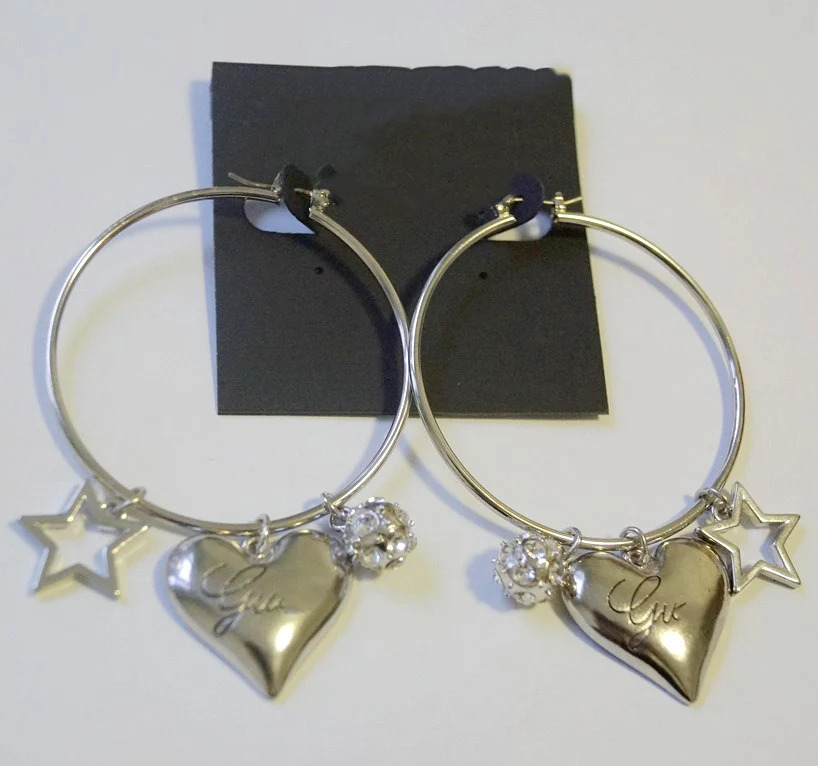 Fashion Gold Silver Crystal Round Pendant Earrings with Love Shining Ball Pendant Large Star Pendant 241031