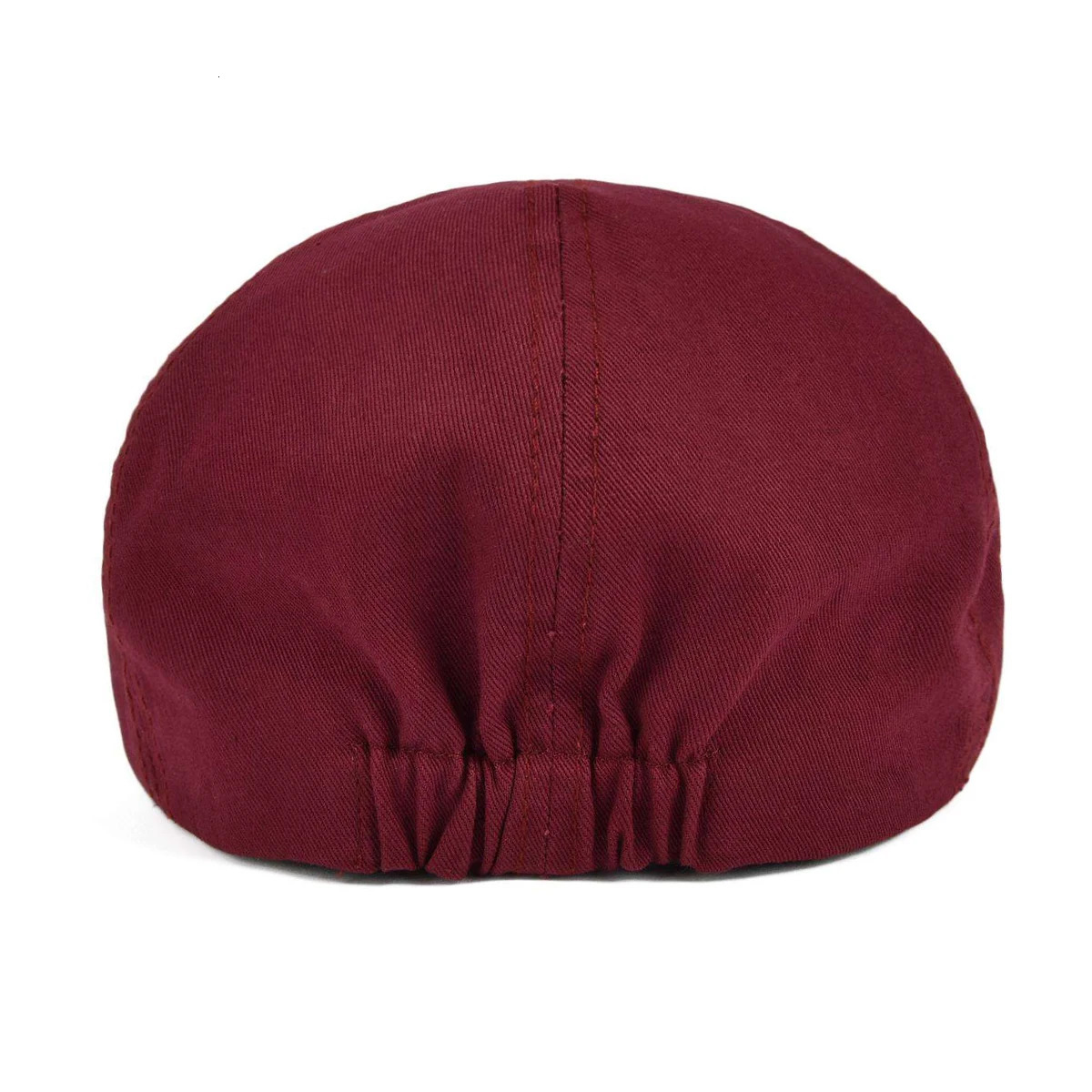 VOBOOM Red Summer Cotton Flat Cap Ivy Caps Men Women Burgundy sboy Cabbie Driver Solid Color Casual Camouflage Beret 063 241031
