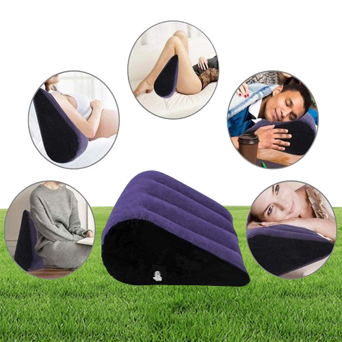 Adult Sex Cushion Pillow Adult Inflatable Wedge Triangle Pillow Women Love Enhanced Erotic Position Improve Chances Pregnancy 220465727282b