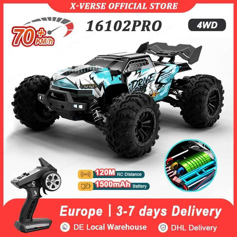Free shipping 1 16 brush brushless RC off-road vehicle 4x4 high-speed 50KM/H or 70KM/H 2.4G 4WD remote control car with LED toys suitable for adults a