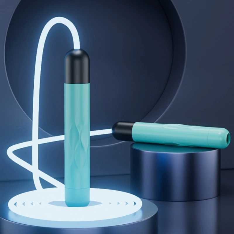 Indoor fitness D-light skipping rope adjustable giant rope outdoor skiing rope luminous skipping rope battery not includedW241101