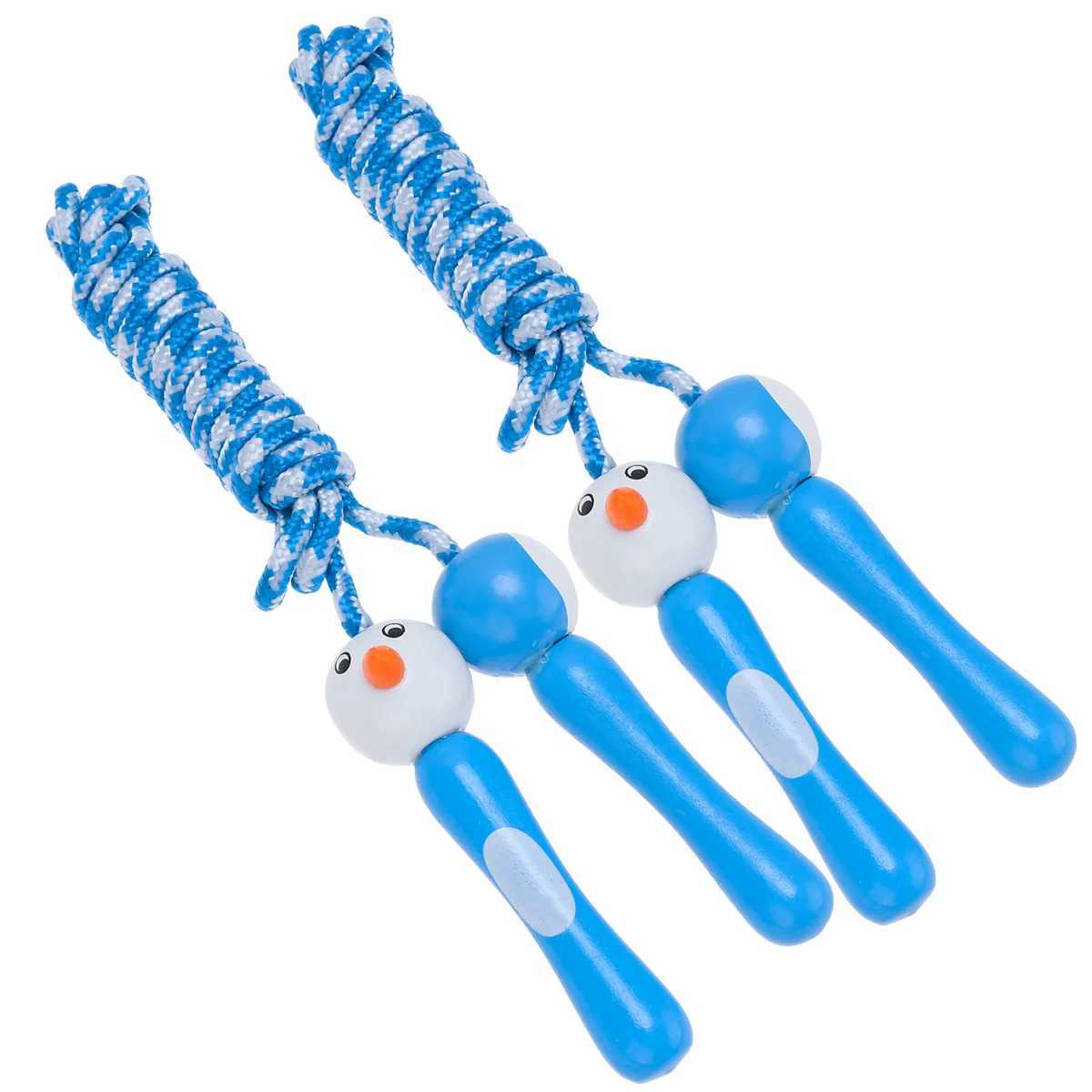 2 cartoon puppies childrens skipping rope fitness bamboo and wood sports ropeW241101