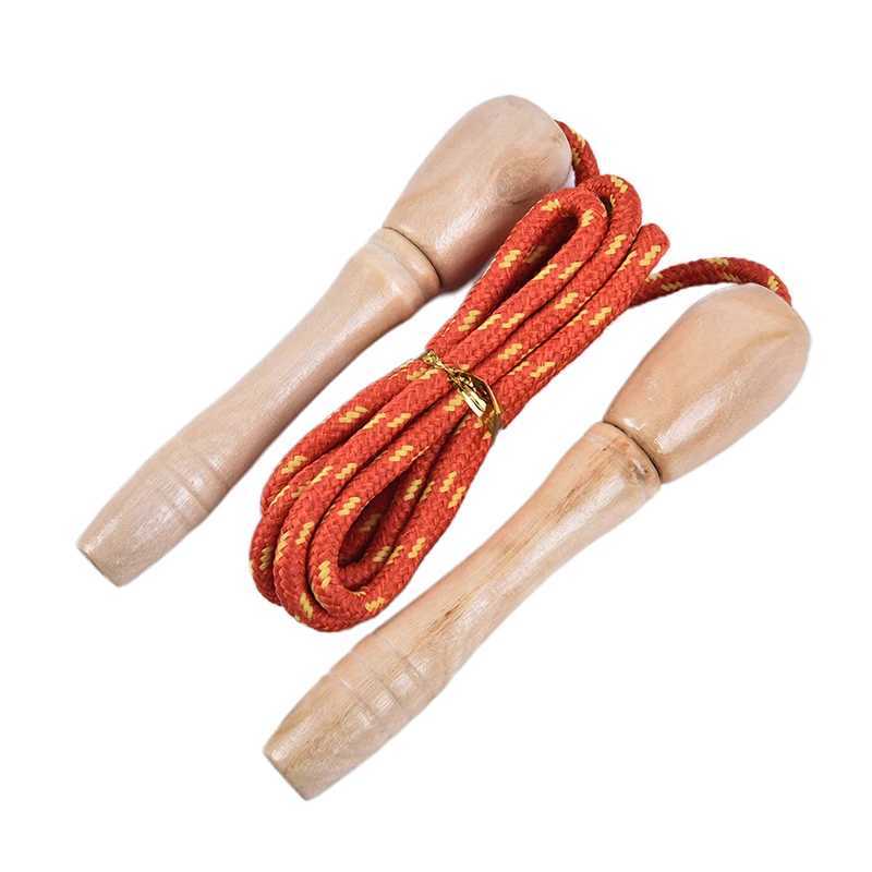 Wooden hand skipping rope exercise for body building is suitable for adult and child wooden hand skipping rope trainingW241101