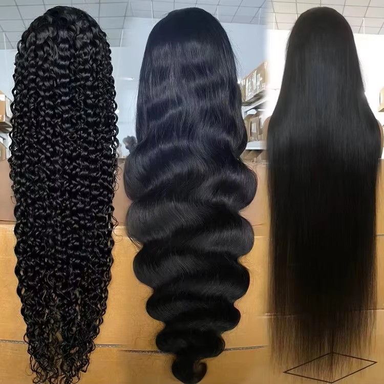 Kinky curly Wig Transparent 360 full Lace Frontal Wig Curly Human Hair Wigs 360 Pre Plucked Glueless hd lace front wig with curly baby hair 150% HD in