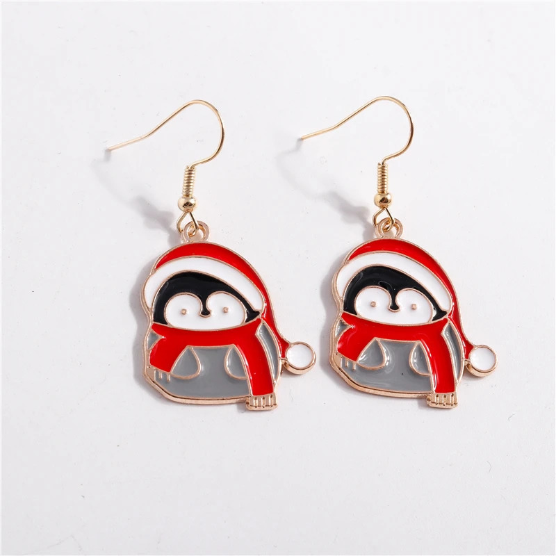 Christmas Tree Santa Claus Deer Bell Glove Snowflake Drop Earrings for Women Girls Party Holiday Year Jewelry Gifts 241031