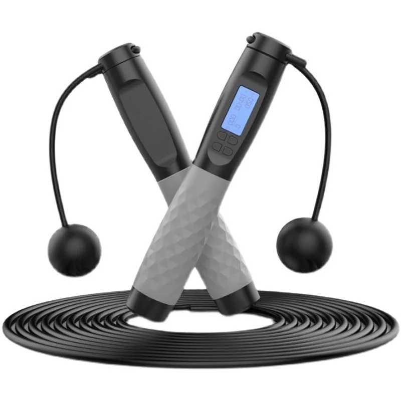 Weight loss skipping rope intelligent counting skipping rope steel wire skipping rope for gym exercise portable fitness equipmentW241101
